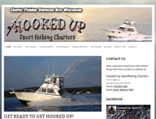 Tablet Screenshot of hookedupsportfishingcharters.com